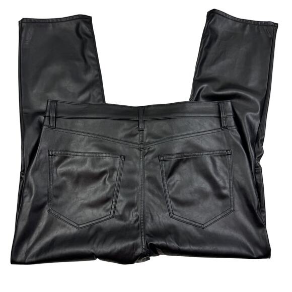 GAP Vintage Slim High-Rise Faux Vegan Leather Chic Rocker Biker Pant Women's 16S - Picture 5 of 8
